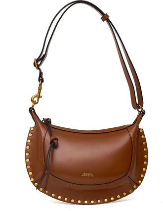 Isabel Marant Oskan Moon Textured Leather Shoulder Bag