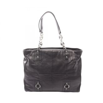 Ferragamo Black Leather Handbag Tote Bag (Pre-Owned)