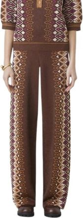 Suncoo Wijde Broek - Dames - Wijde Broeken - Bruin - L - Broeken