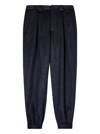 Giorgio Armani ribbed cuffed trousers - Blue
