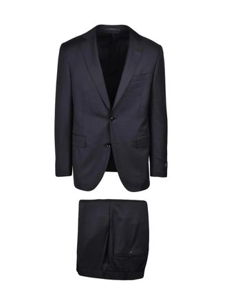Pal Zileri Black Wool Men Suit