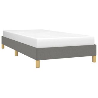 vidaXL Estructura De Cama Sin Colch&oacute;n Tela Gris Oscuro 90x200 Cm Vidaxl