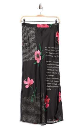 Desigual Floral Woven Maxi Skirt in Black at Nordstrom Rack, Size X-Small