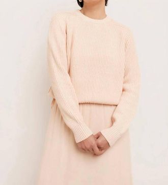 Paper Label Avery Crewneck Sweater In Almost Apricot