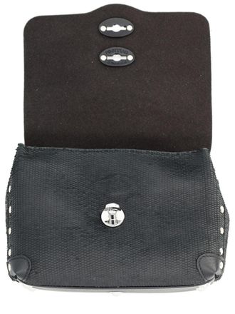 Zanellato Womens Shoulder Bag Black Lamb And Bovine Leather External
