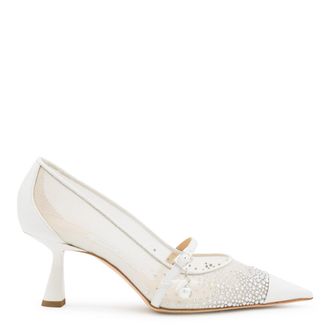Jimmy Choo London With Heel White/Crystal-Donna