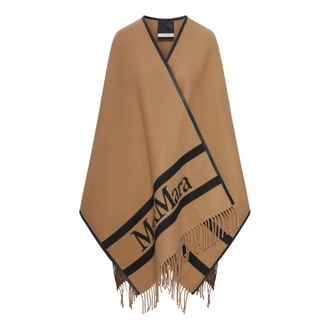 Max Mara Mxaaris Cape - female - Max Mara - Ponchos - Brown - ONE SIZE - Jackets