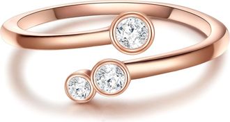 Glanzst&uuml;cke M&uuml;nchen Womens Sterling Silver Ring - Rose Gold - Size R