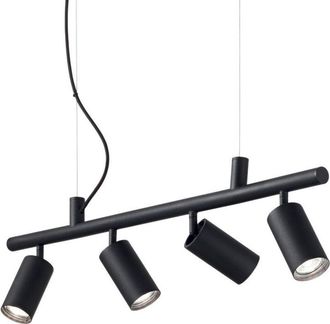 Ideal Lux Dynamite - Lámpara colgante de techo con 4 luces para interior Negro, GU10 - Ideal Lux