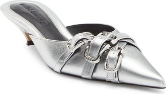 Marc Jacobs The Emma Kitten Heel Mule in Silver at Nordstrom Rack, Size 10Us / 40Eu