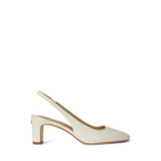 Ralph Lauren Klaire leren slingback pumps
