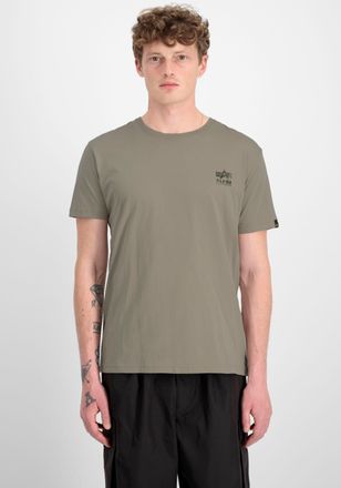 Alpha Industries Rundhalsshirt ALPHA INDUSTRIES Camo Logo Puff Print BP T, Herren, Gr. XL, gr&uuml;n (olive), Single Jersey, Obermaterial: 100% Baumwolle, bedruckt, regular