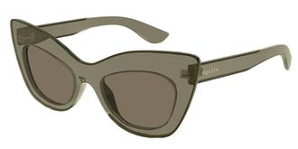 Alexander McQueen AM0516S 001 Womens Sunglasses Green Size 52