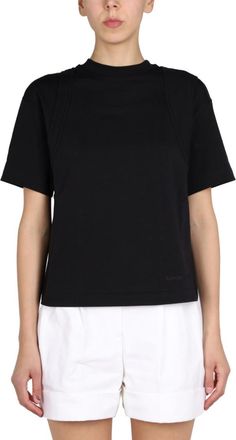 Alexander McQueen Black Solid Crew Neck T-Shirt