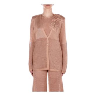 Blugirl Maglia Cardigan - female - Blugirl - Cardigans - Beige - L - Knitwear