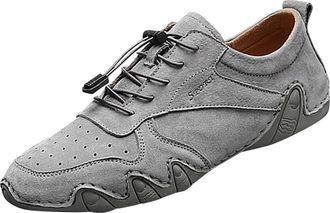 Generic Womens Fashion Walking Sneakers Comfortable Non Slip Leather Casual Athletic Tennis Work Footwear (Grey, 7.5)