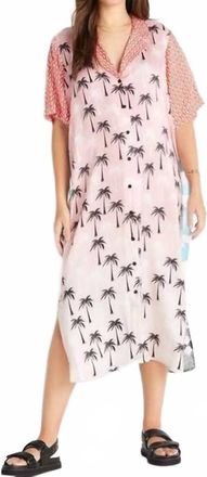 Me369 Laura Shirt Dress In Palm Tree