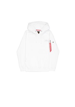 Alpha Industries Hoodie ALPHA INDUSTRIES Backprint Hoodie, Herren, Gr. XXL, weiss (wei&szlig;), Obermaterial: 80% Baumwolle, 20% Polyester, regular fit, Sweatshirts Hoodie