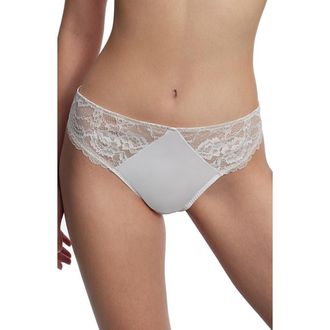 Skarlett Blue Minx Lace Thong in White/nylon at Nordstrom, Size X-Large