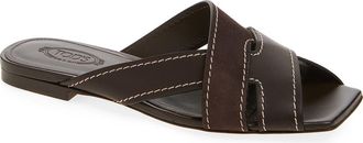 Tod's Slide Sandal in Palissandro at Nordstrom, Size 10.5Us