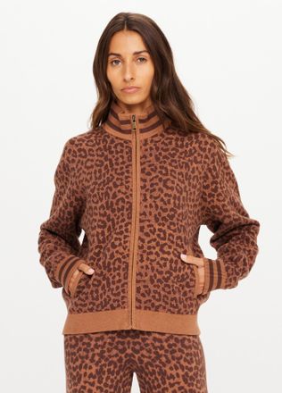 The Upside Malawi Margot Knit Jacket In Brown
