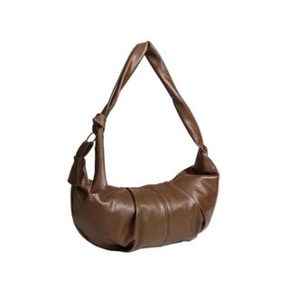Generic Compatible For Folded Large Capacity Shoulder Bag Casual Handbag Single Strap(Brown)