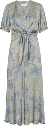 Karmamia Dames, Jurken, Blauw, Maat: XS Satijn