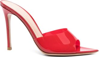 Gianvito Rossi 100 mm leren muiltjes met hak - Rood