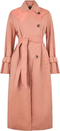 Moorer Edith Lange Jas - Dames - Mantels - Roze - Maat: XS Poliester