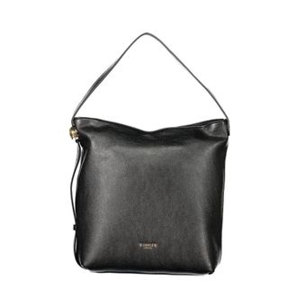 Twinset Leren Hobo Tas - Dames - Tassen - Zwart - Maat: ONE Size Leer