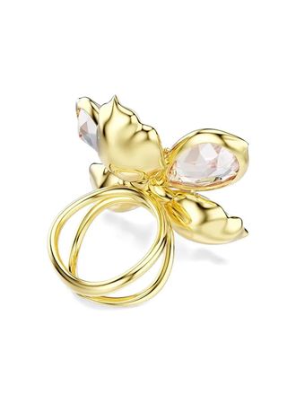 Swarovski flower ring - Goud