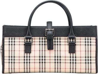 Burberry Pre-owned Handbags, female, Multicolor, Size: ONE SIZE Pre-owned Canvas Handbag