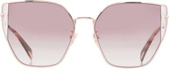 Police Gradient Brown Butterfly Ladies Sunglasses SPLL38 08FC 57