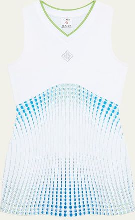 Casablanca Ombre Dot-Print Tennis Mini Dress
