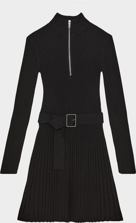 Reiss Vienna Belted Rib Knit Dress