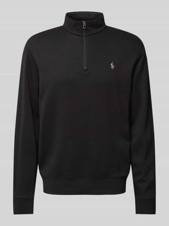 Polo Ralph Lauren Sweatshirt mit kurzem Rei&szlig;verschluss in Black, Gr&ouml;&szlig;e S