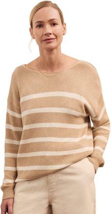 Celtic & Co. Gauzy Boat Neck Sweater in Oatmeal Stripe at Nordstrom, Size X-Large