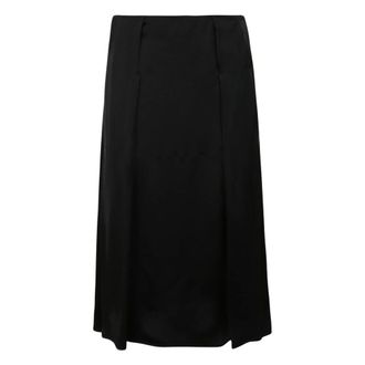 Jil Sander Rok met hoge taille en pliss&eacute; - Dames - Rokken - Zwart - Maat: L