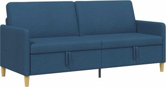 vidaXL Sof&aacute; Con Almacenamiento Azul 192 X 78 X 87 Cm Poli&eacute;ster Vidaxl