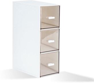 OEM Dailygoods, Caja Para T&eacute; De 3 Compartimentos, Organizador De T&eacute;, Multifuncional, 20 X 16 X 9 Cm, Tapa Transparente