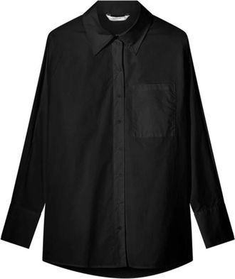 Summum Dames, Blouses & Shirts, Zwart, Maat: XL Katoen