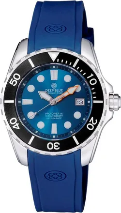 Deep Blue Pro Diver 1K All Purpose Diver Automatic Blue Dial Mens Watch APSD1KBLUEBLUSTRP