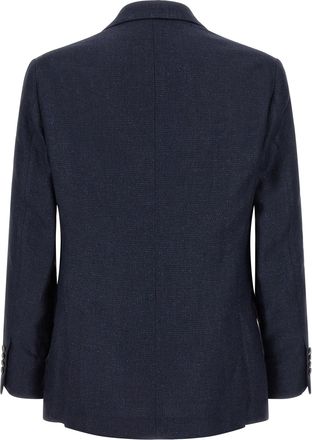 Brunello Cucinelli Mens Blue Silk Two-Piece Suit
