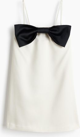 H&M Bandeau-Kleid mit Zierschleife - White