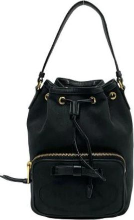 Prada Pre-owned Canvas prada-bags - Dames - Vintage Tas - Zwart - ONE Size - Leer - Vintage