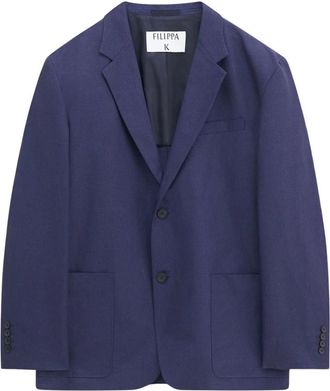 Filippa K Relaxed Blazer - Heren - Blazers - Blauw - XL - Katoen - Jassen