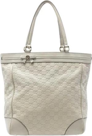 Gucci Pre-owned Tote Bags, female, White, Size: ONE SIZE Pre-owned Mayfair Tote Bag
