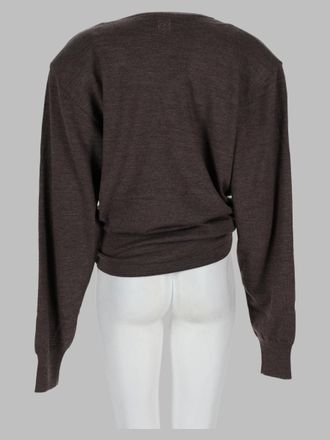 Magda Butrym Wool Knot-Detail Sweater - Brown