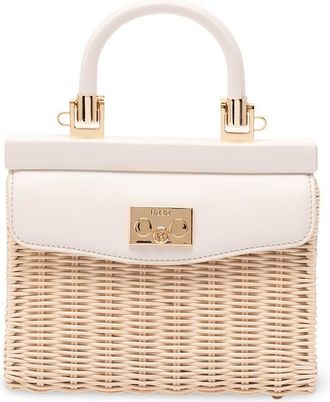 Rodo Wicker And Leather Small Handbag