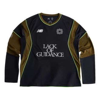 New Balance x Lack of Guidance Long Sleeve Jersey Asia Sizing Black Dark Olive MT6249F5BK